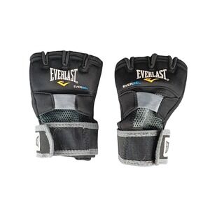Everlast Evergel Training‎ Gloves Black Size L Fingerless Boxing MMA Workout